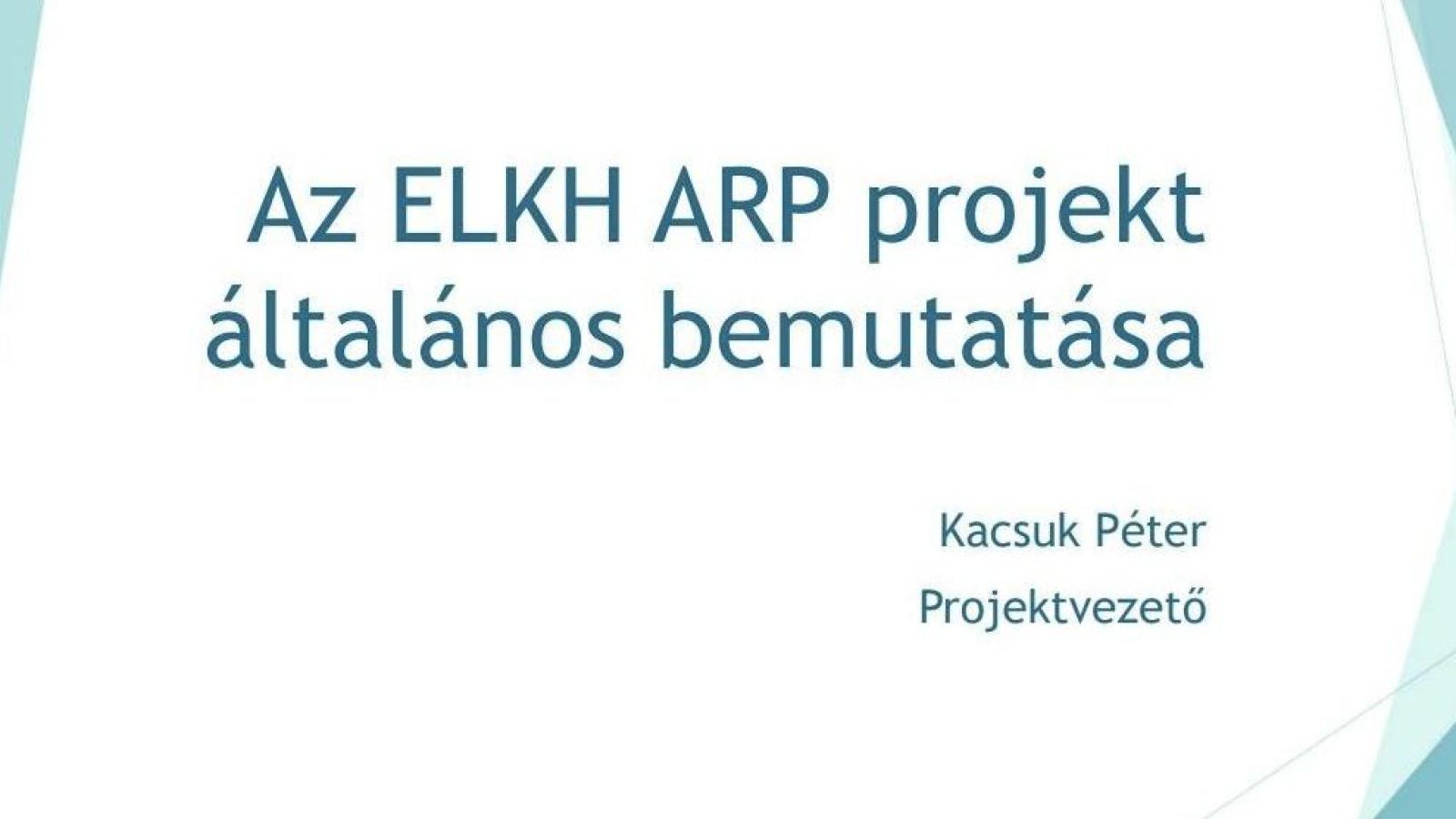ELKH ARP bemutatása prezentáció címlap